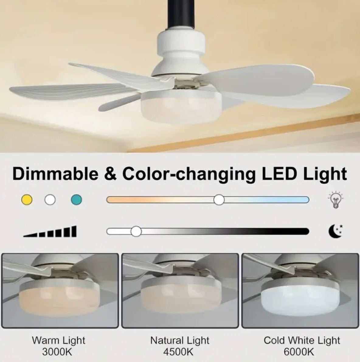 Ventilateur de plafond avec LED